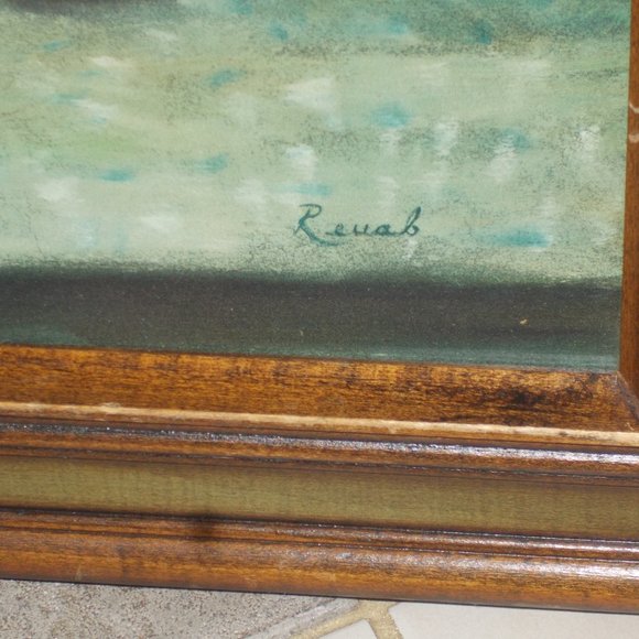 Vintage railway rider framed print, approximately 22 1/4" x 27" - Picture 6 of 9